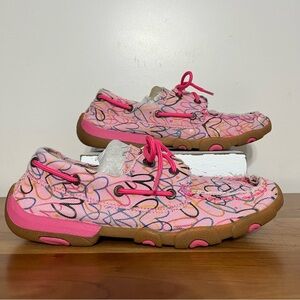 Twisted X Pink Patterned Flats